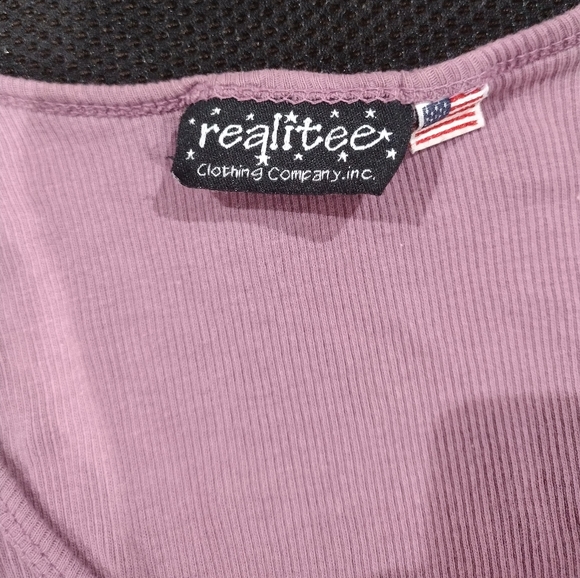 Realitee Pink Tank Top - Medium - Vintage - R/N#103699  Style# 3395FE - Picture 2 of 4
